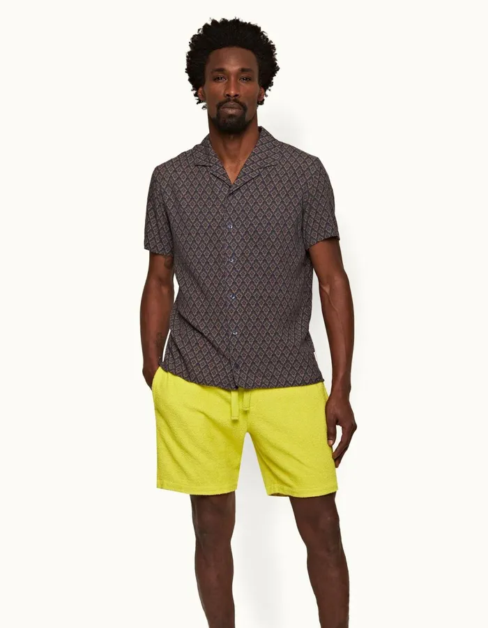 Men Orlebar Brown Sweats Trevone Towelling Fluro