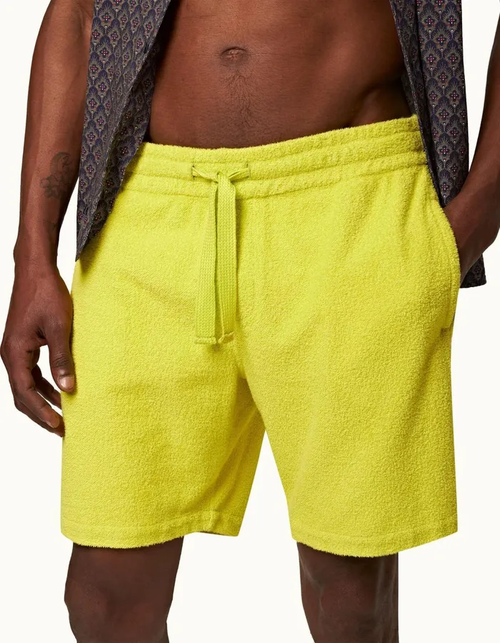Men Orlebar Brown Sweats Trevone Towelling Fluro