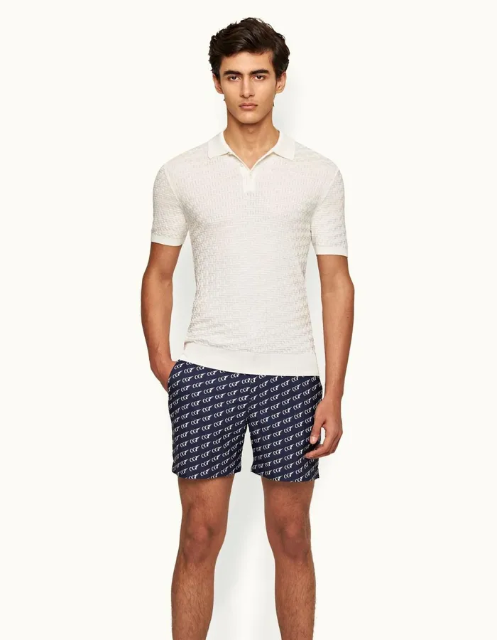 Men Orlebar Brown Swim Shorts Bulldog 007midnight Navy