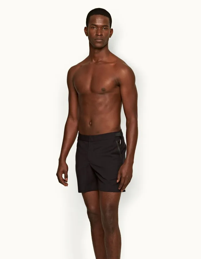 Men Orlebar Brown Swim Shorts Bulldog Bonded Merino Night Iris