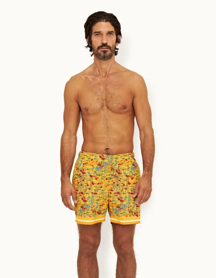Men Orlebar Brown Swim Shorts Bulldog Bright Gold