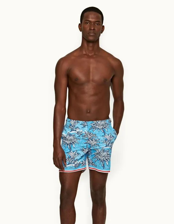 Men Orlebar Brown Swim Shorts Bulldog Bright Wish Blue