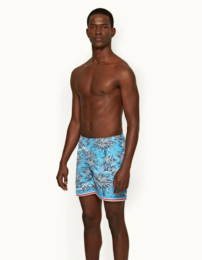 Men Orlebar Brown Swim Shorts Bulldog Bright Wish Blue