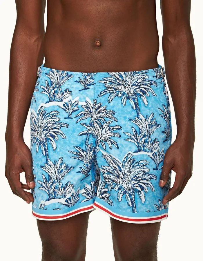 Men Orlebar Brown Swim Shorts Bulldog Bright Wish Blue