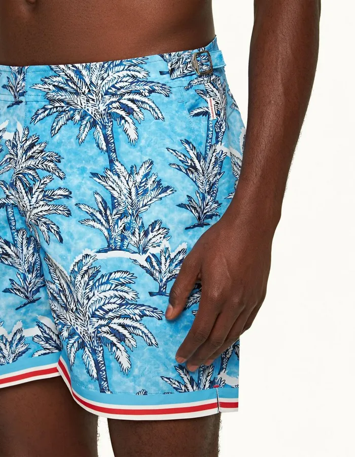 Men Orlebar Brown Swim Shorts Bulldog Bright Wish Blue