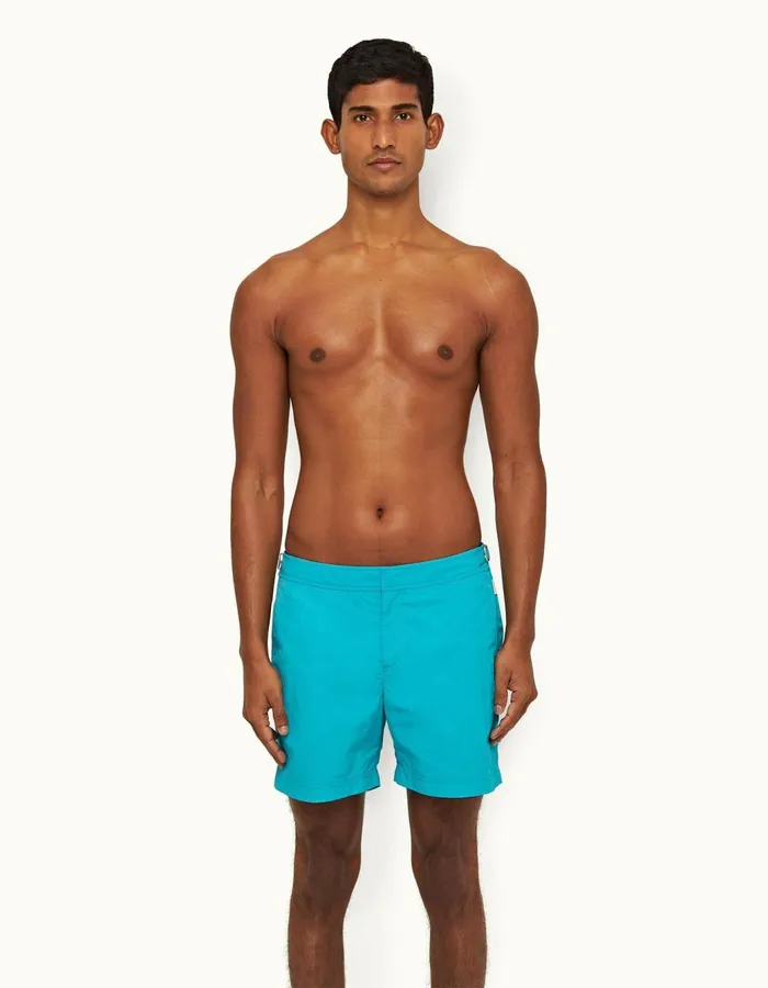 Men Orlebar Brown Swim Shorts Bulldog Crystal Sea