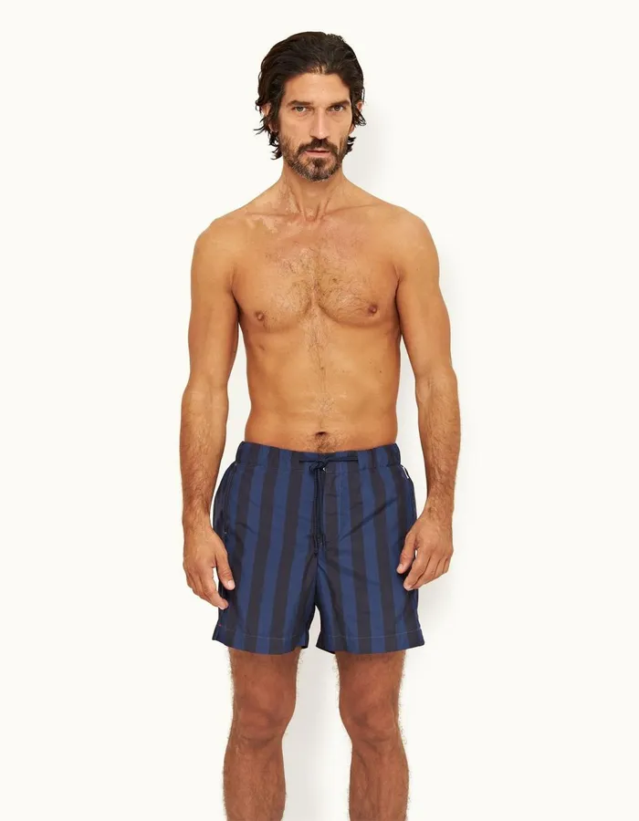Men Orlebar Brown Swim Shorts Bulldog Drawcord Dark Sapphire