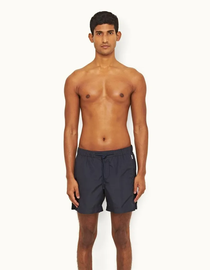 Men Orlebar Brown Swim Shorts Bulldog Drawcord Night Iris