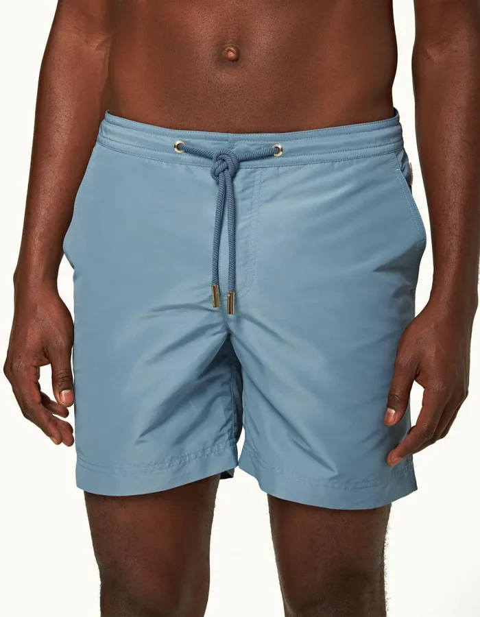 Men Orlebar Brown Swim Shorts Bulldog Drawcord Wish Blue