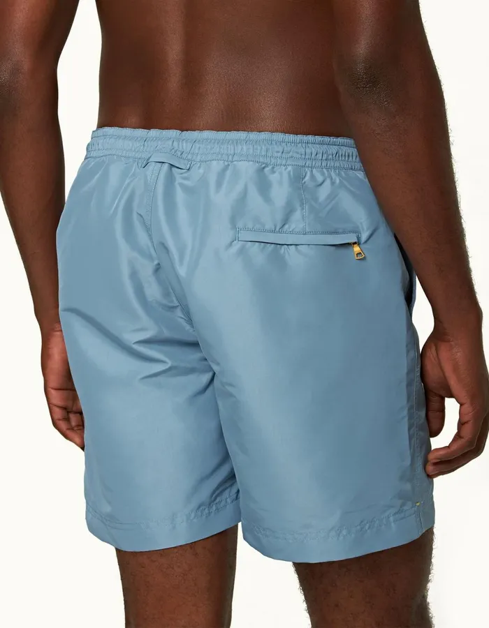 Men Orlebar Brown Swim Shorts Bulldog Drawcord Wish Blue