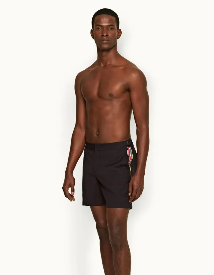 Men Orlebar Brown Swim Shorts Bulldog Merino Night Iris