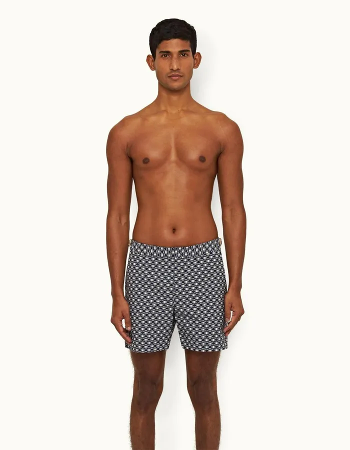 Men Orlebar Brown Swim Shorts Bulldog Night Irissea Mist