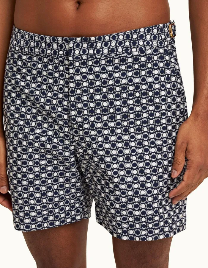 Men Orlebar Brown Swim Shorts Bulldog Night Irissea Mist