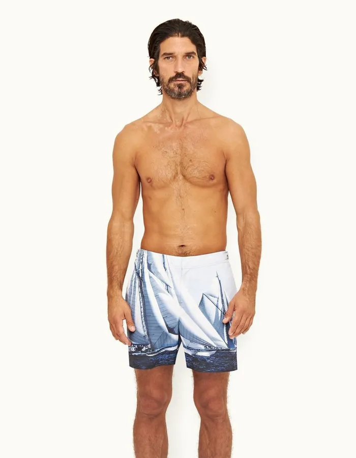 Men Orlebar Brown Swim Shorts Bulldog Ocean Outlook Dark Sapphire