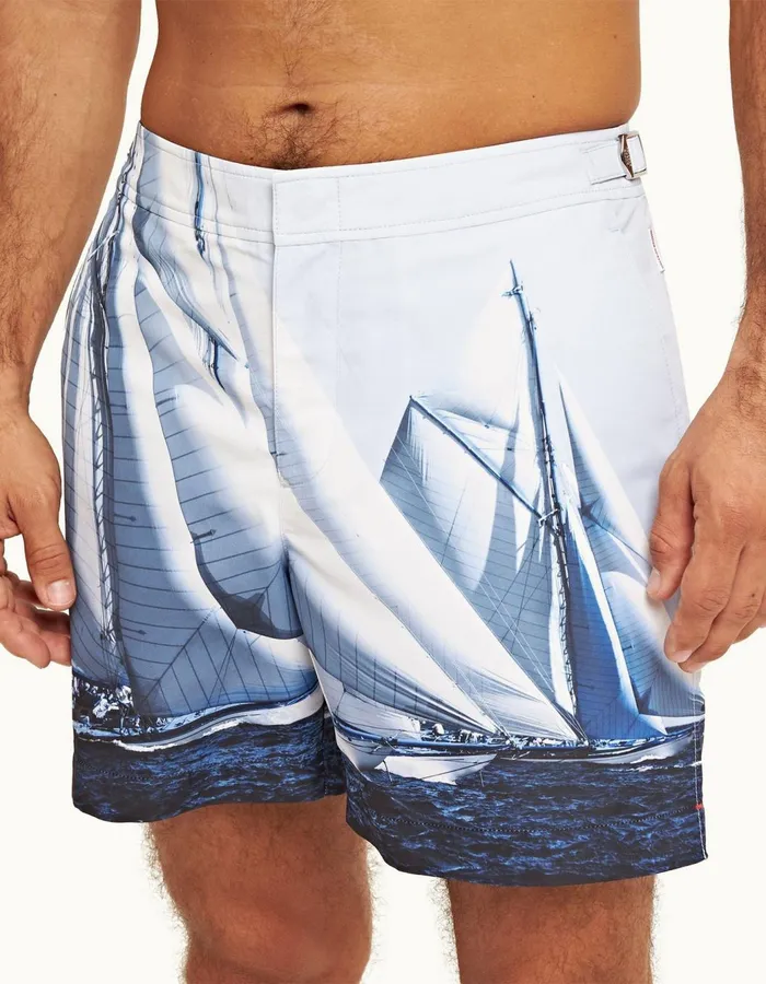 Men Orlebar Brown Swim Shorts Bulldog Ocean Outlook Dark Sapphire