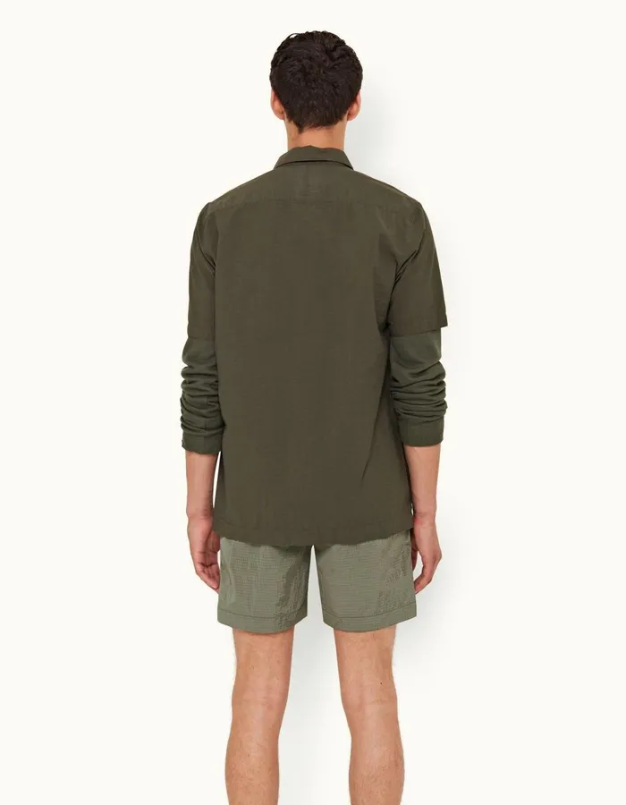 Men Orlebar Brown Swim Shorts Bulldog Parachute Green