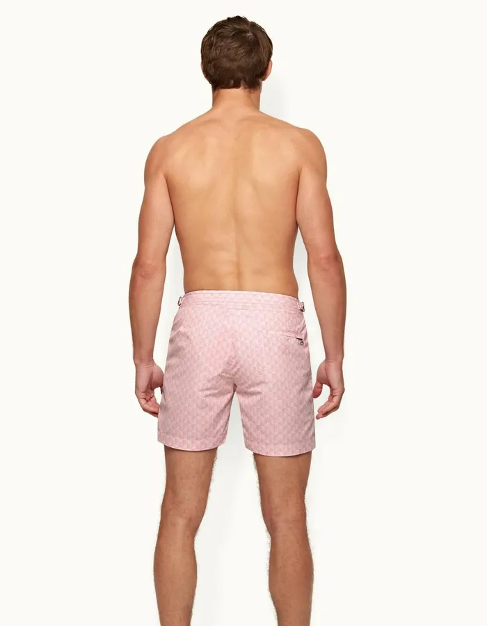 Men Orlebar Brown Swim Shorts Bulldog Pinkwhite