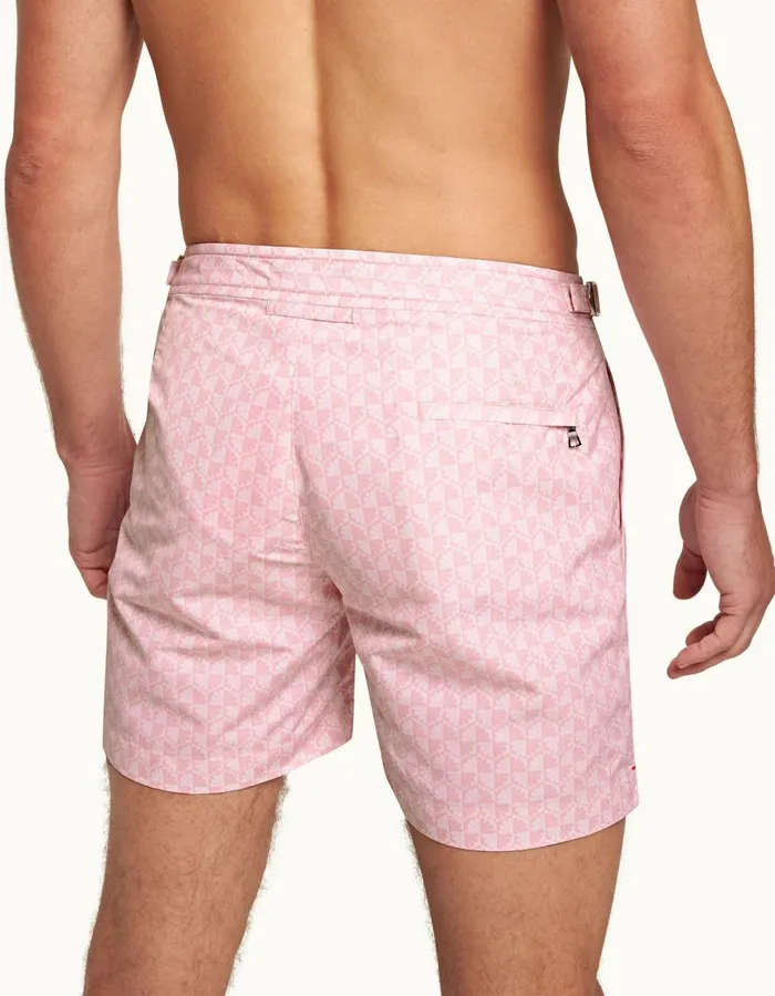 Men Orlebar Brown Swim Shorts Bulldog Pinkwhite