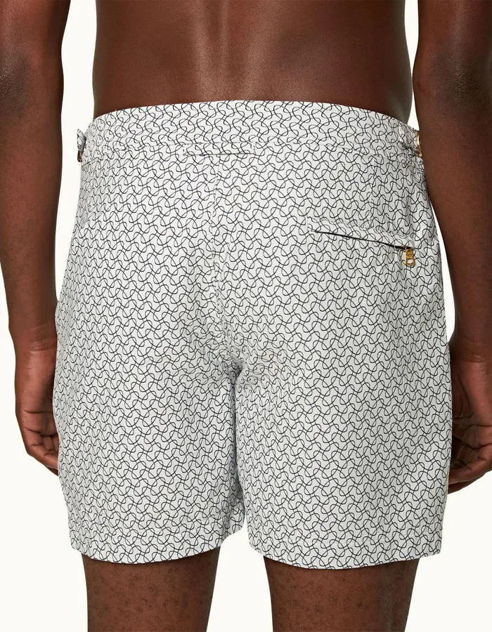 Men Orlebar Brown Swim Shorts Bulldog White Sandnight Iris