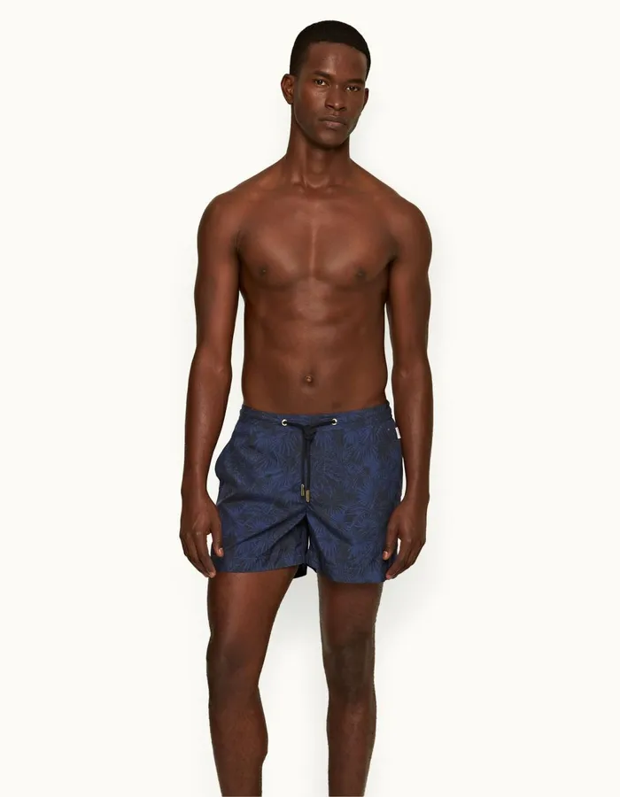 Men Orlebar Brown Swim Shorts Setter Drawcord Midnight Navy
