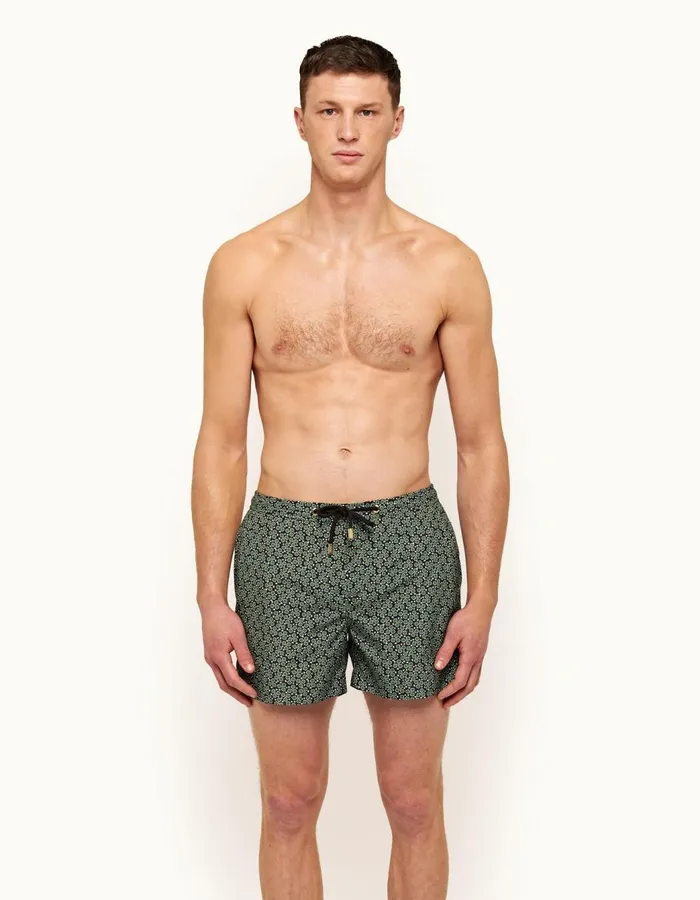 Men Orlebar Brown Swim Shorts Setter X Blackracing Green