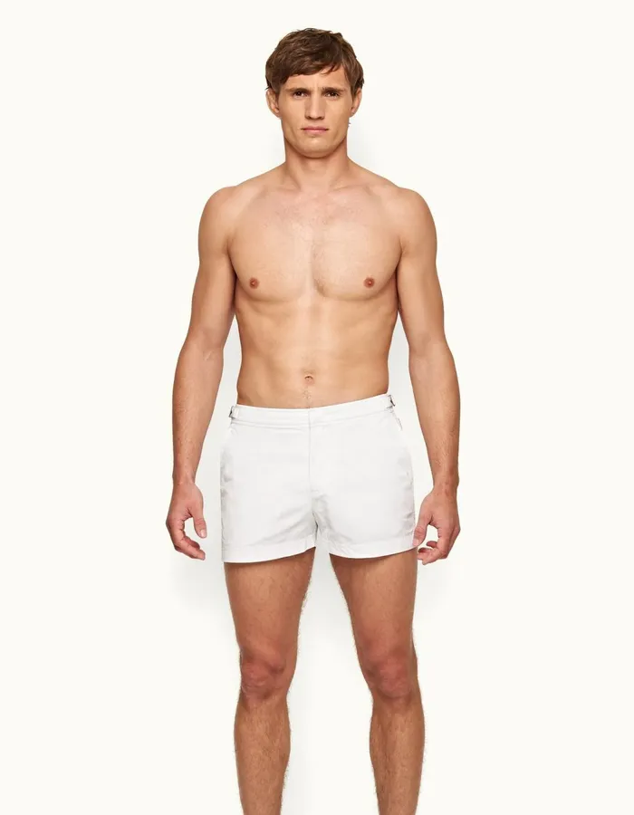Men Orlebar Brown Swim Shorts Springer White