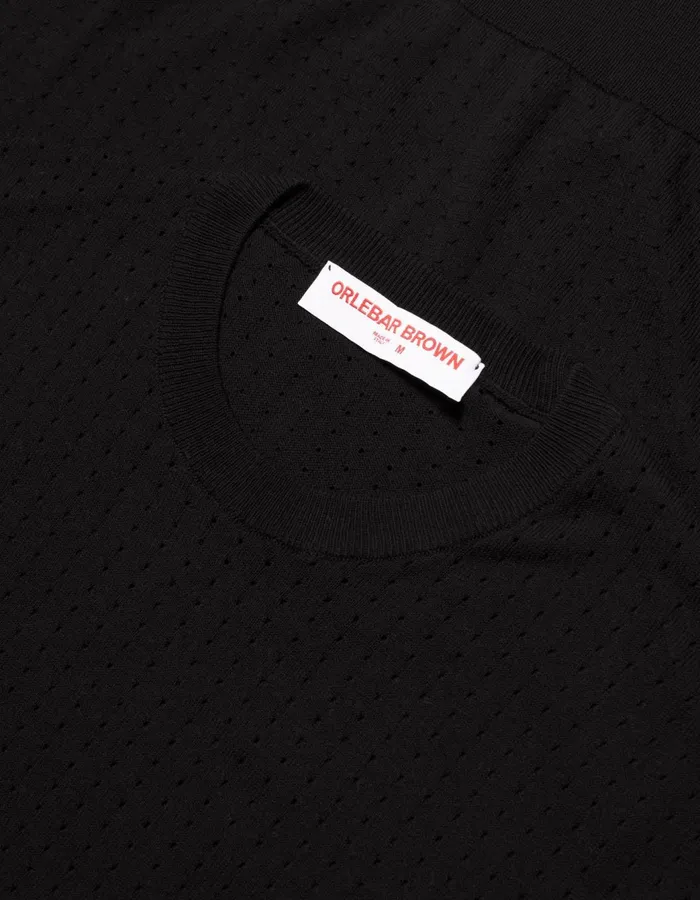 Men Orlebar Brown TShirts Gaulin Black