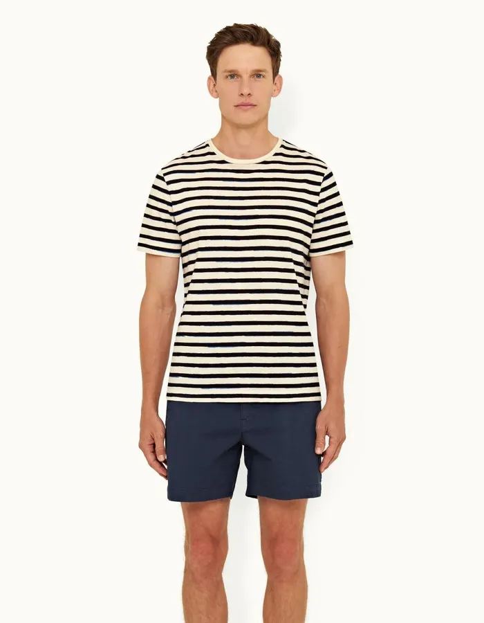 Men Orlebar Brown TShirts Ob Classic Cloudnight Iris
