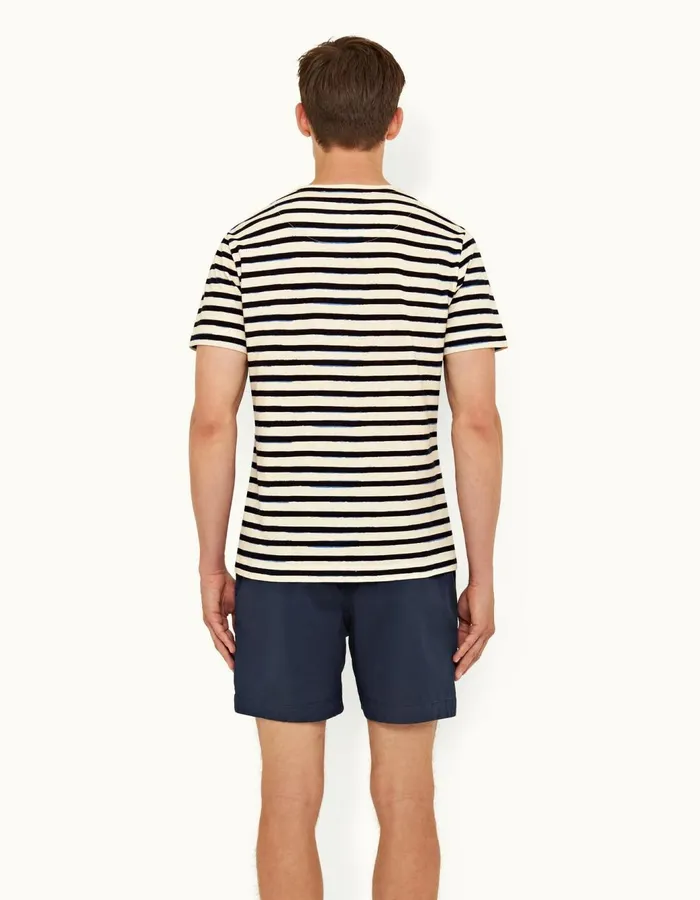 Men Orlebar Brown TShirts Ob Classic Cloudnight Iris