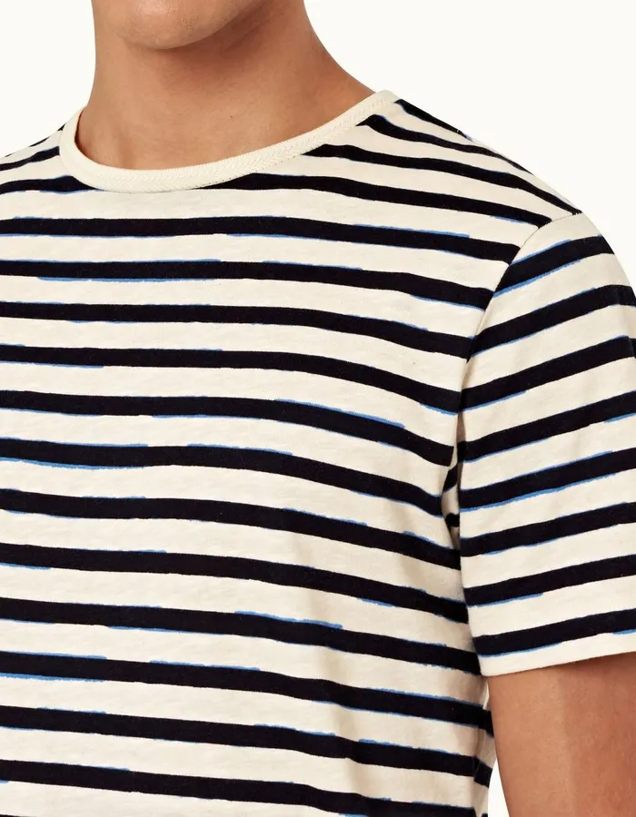 Men Orlebar Brown TShirts Ob Classic Cloudnight Iris