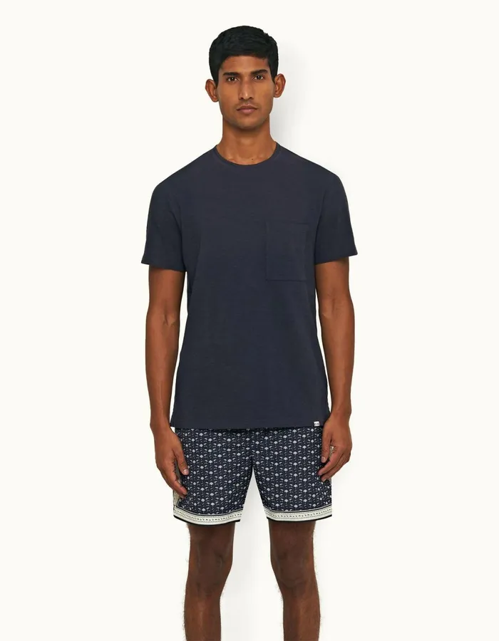 Men Orlebar Brown TShirts Ob Classic Night Iris