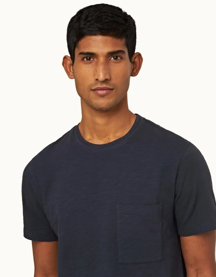 Men Orlebar Brown TShirts Ob Classic Night Iris