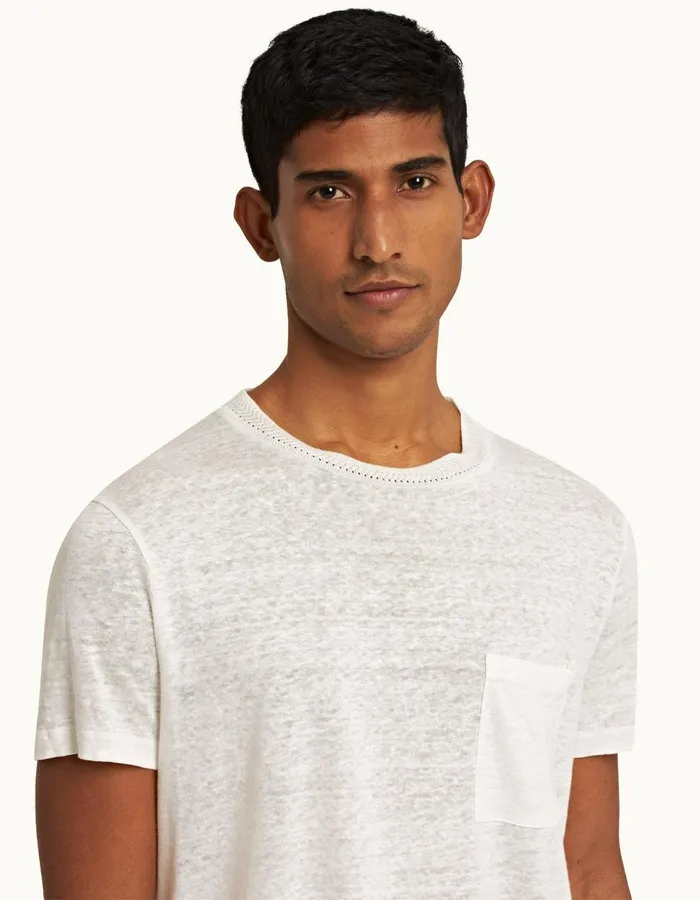 Men Orlebar Brown TShirts Ob Classic Sea Mist
