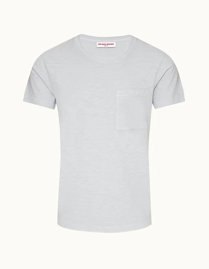 Men Orlebar Brown TShirts Ob Classic Serenity Blue