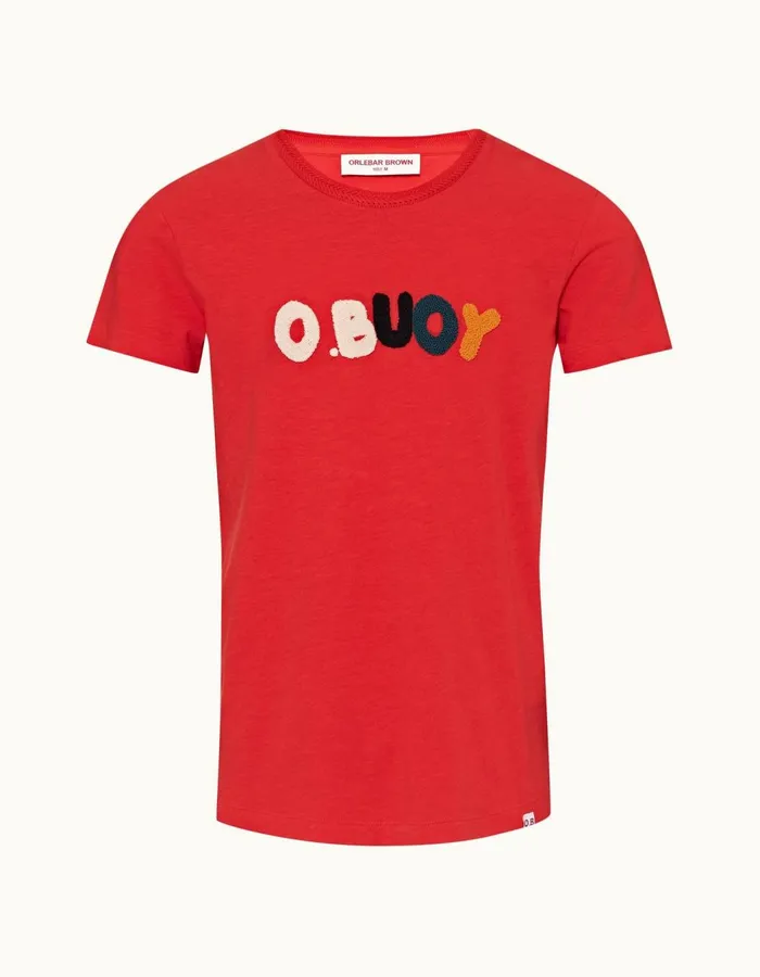 Men Orlebar Brown TShirts Ob Classic Summer Red