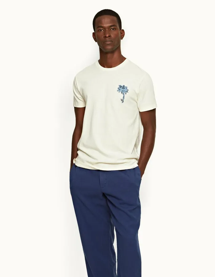 Men Orlebar Brown TShirts Ob Classic Tee Cashew