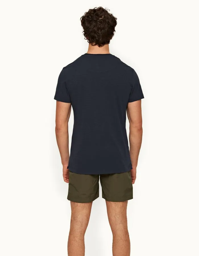 Men Orlebar Brown TShirts Ob Classic Tee Lagoon Blue