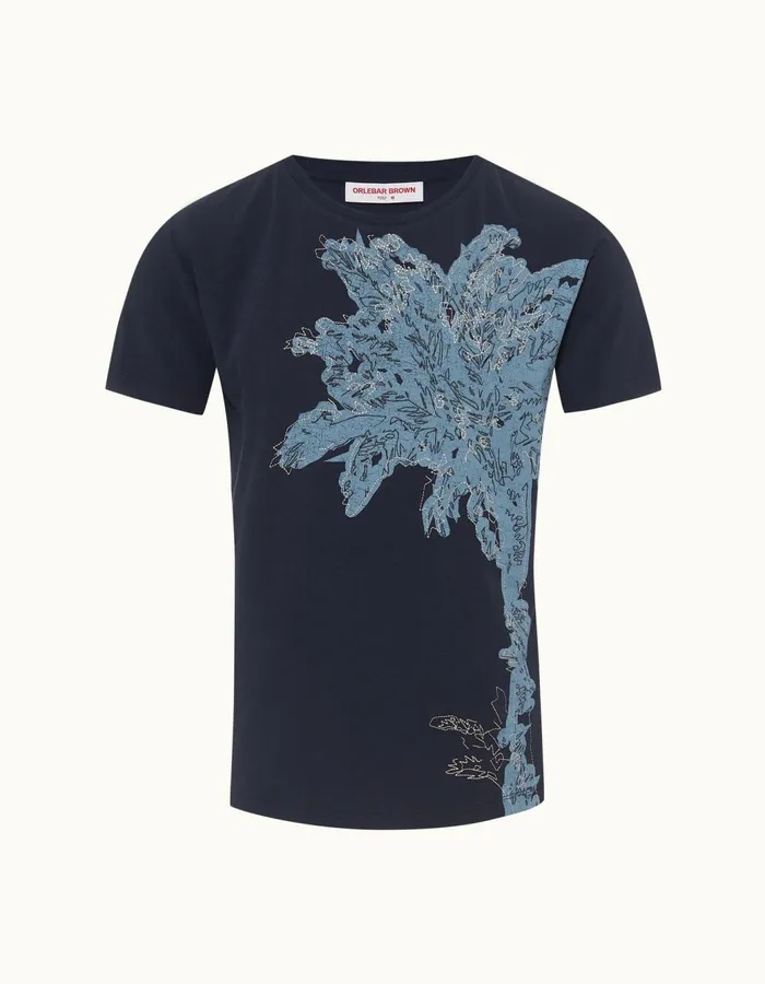Men Orlebar Brown TShirts Ob Classic Tee Midnight Navy