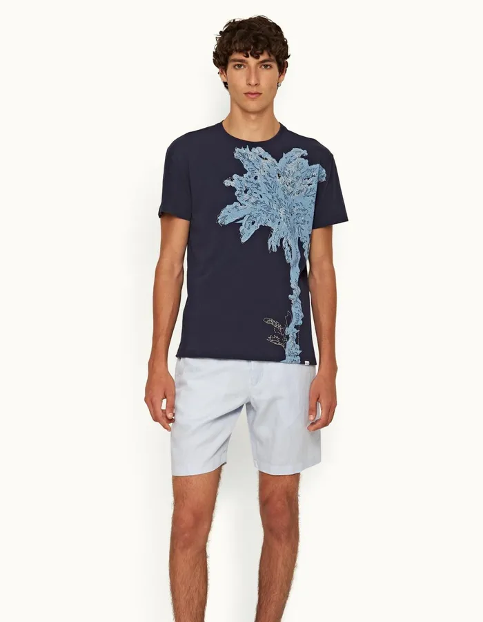 Men Orlebar Brown TShirts Ob Classic Tee Midnight Navy