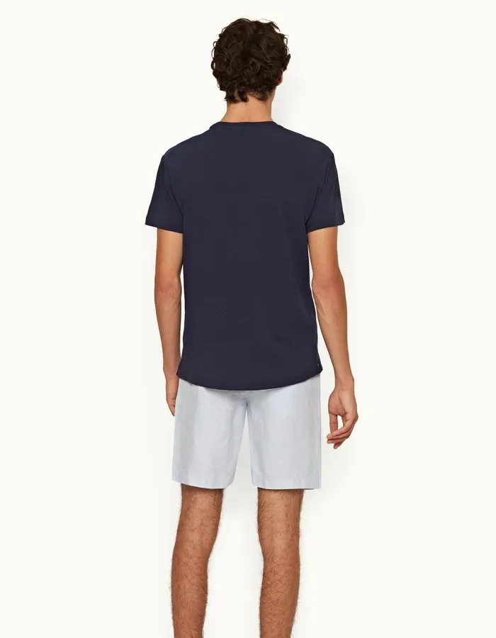 Men Orlebar Brown TShirts Ob Classic Tee Midnight Navy