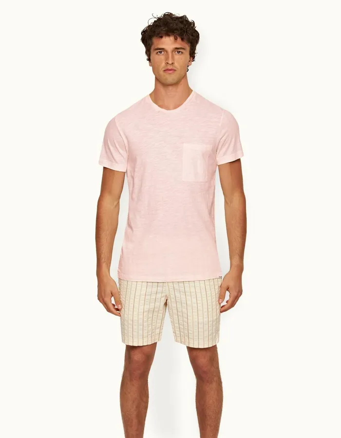 Men Orlebar Brown TShirts Ob Classic Tee Rose