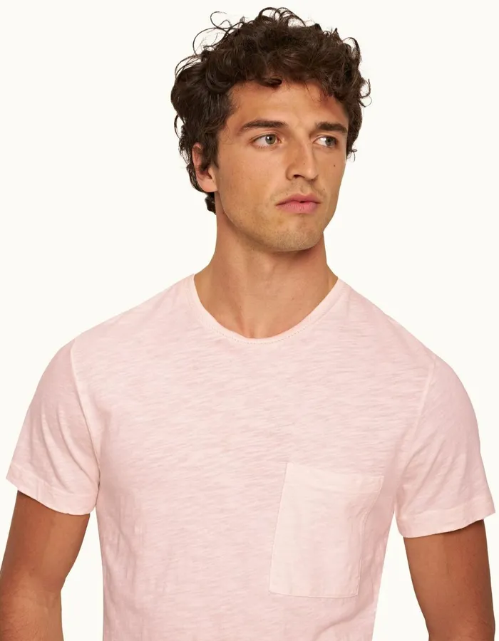 Men Orlebar Brown TShirts Ob Classic Tee Rose