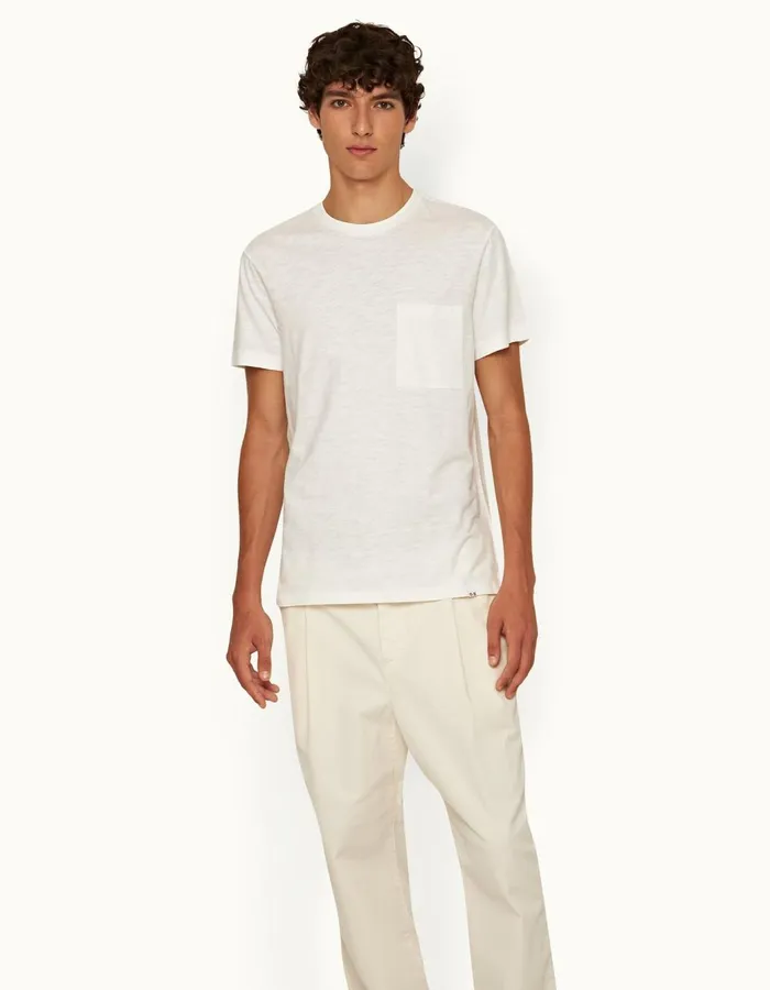 Men Orlebar Brown TShirts Ob Classic Tee Sea Mist