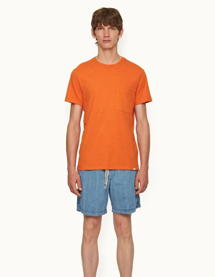 Men Orlebar Brown TShirts Ob Classic Tiger Lily