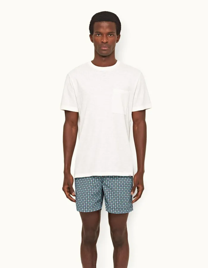 Men Orlebar Brown TShirts Ob Classic White