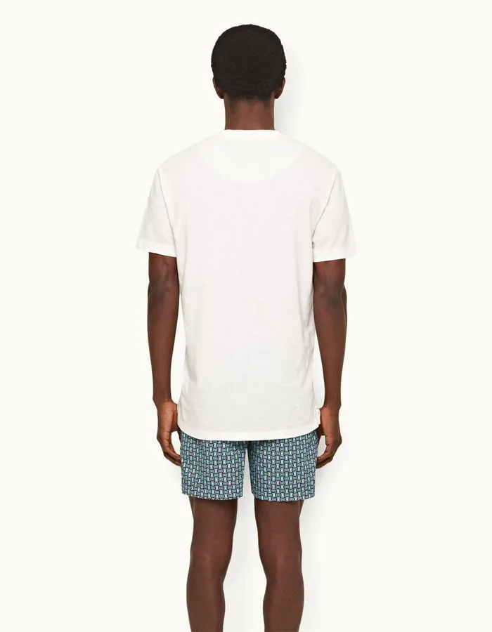 Men Orlebar Brown TShirts Ob Classic White