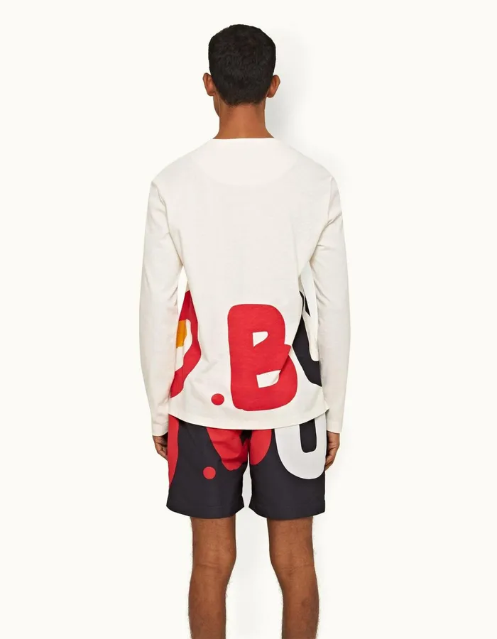 Men Orlebar Brown TShirts Ob Classic White Sand