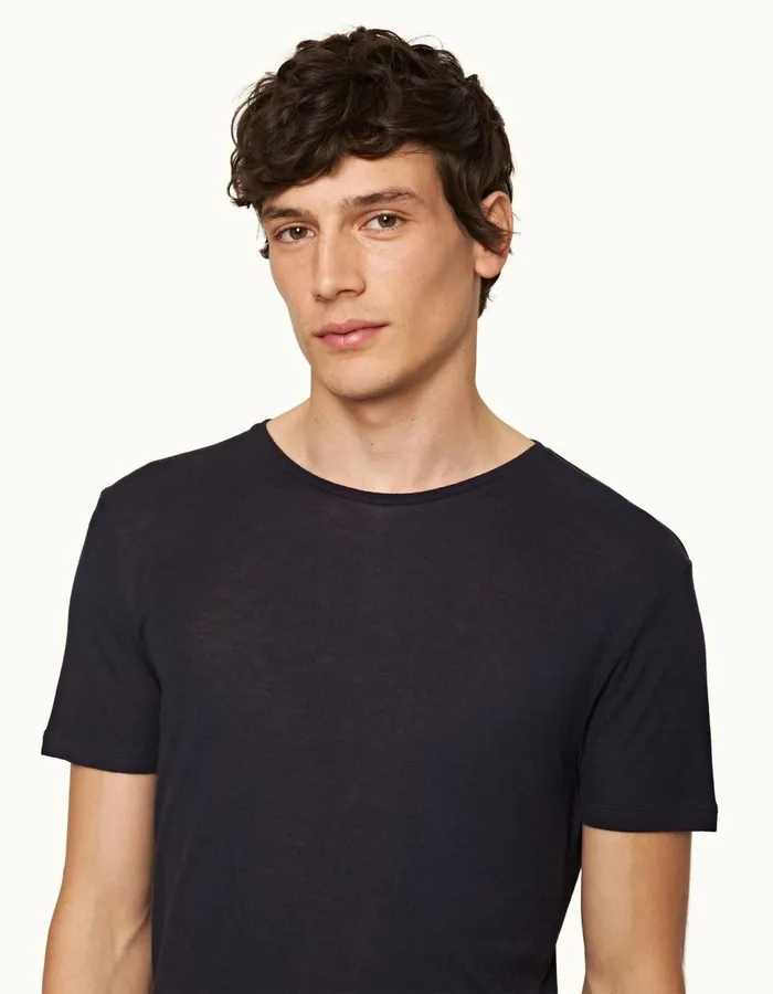 Men Orlebar Brown TShirts ObT Cashmere Night Iris