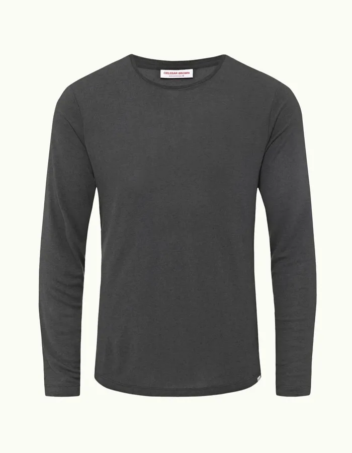 Men Orlebar Brown TShirts ObT Cashmere Piranha Grey