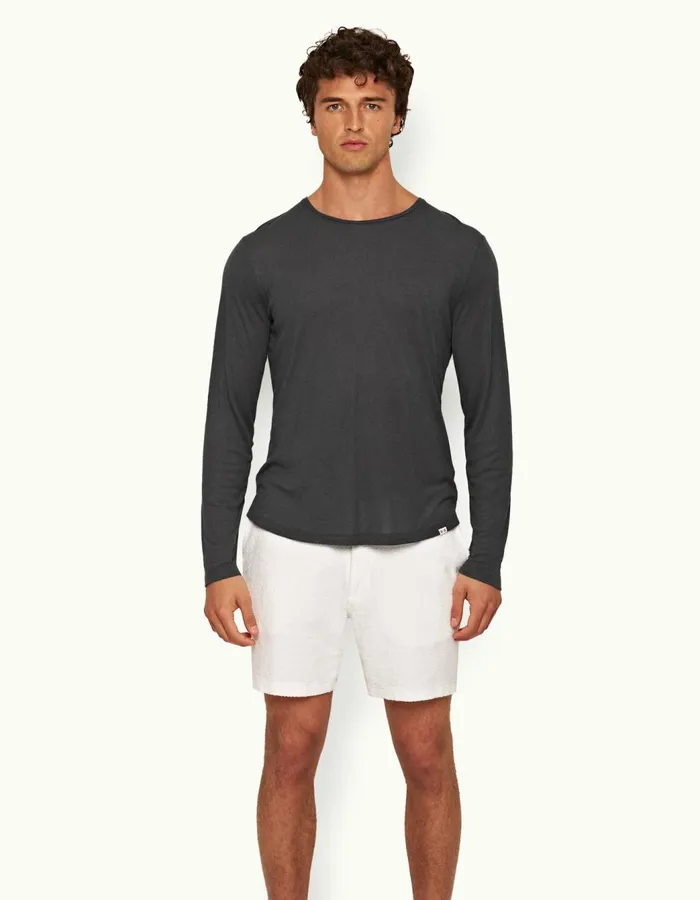 Men Orlebar Brown TShirts ObT Cashmere Piranha Grey